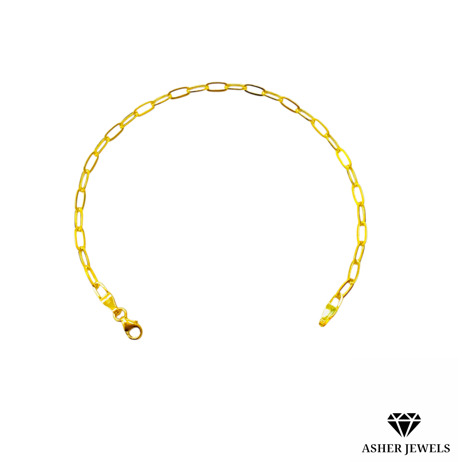 Asher Paper Clip Bracelet 7''