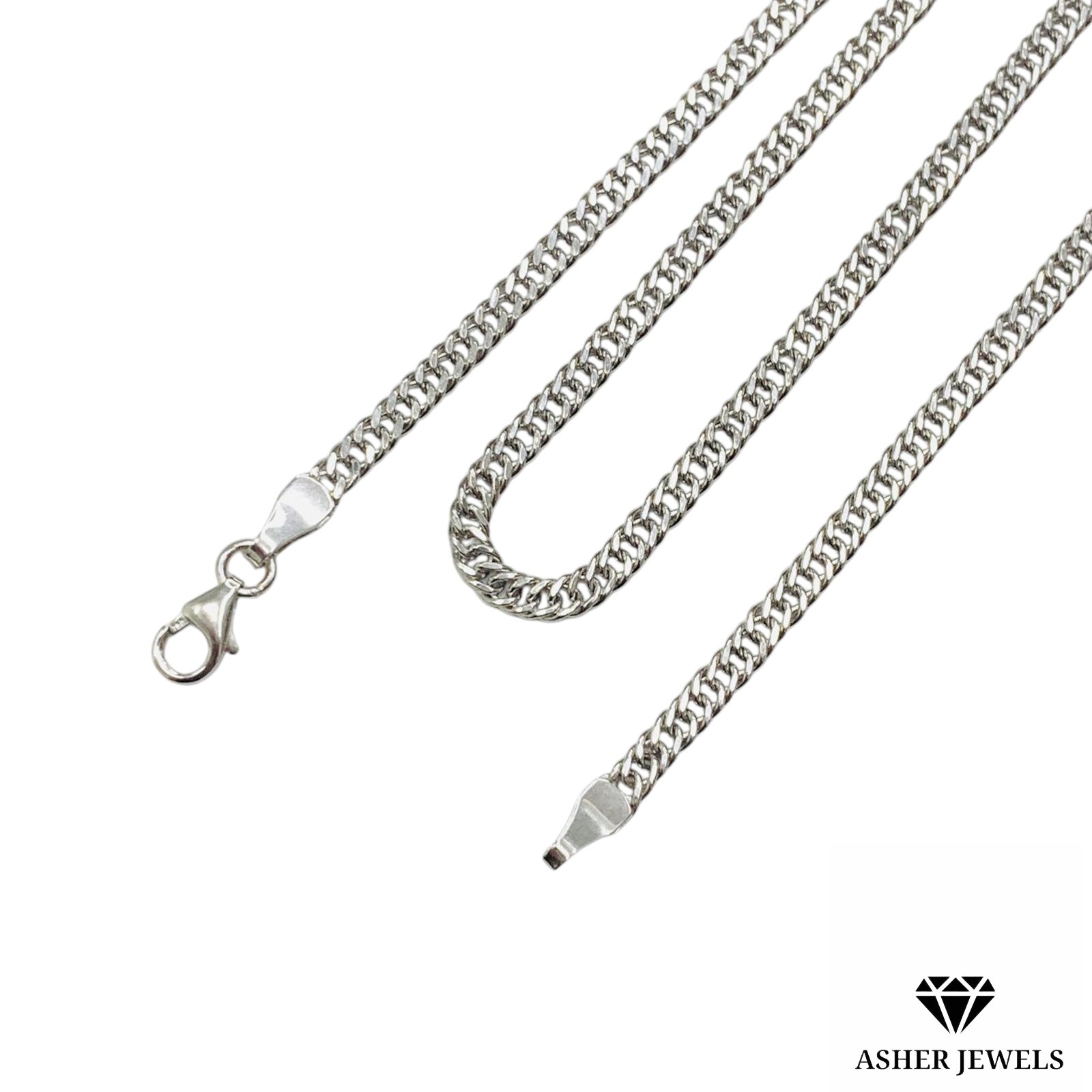 Barbada  Chain White Gold 17''